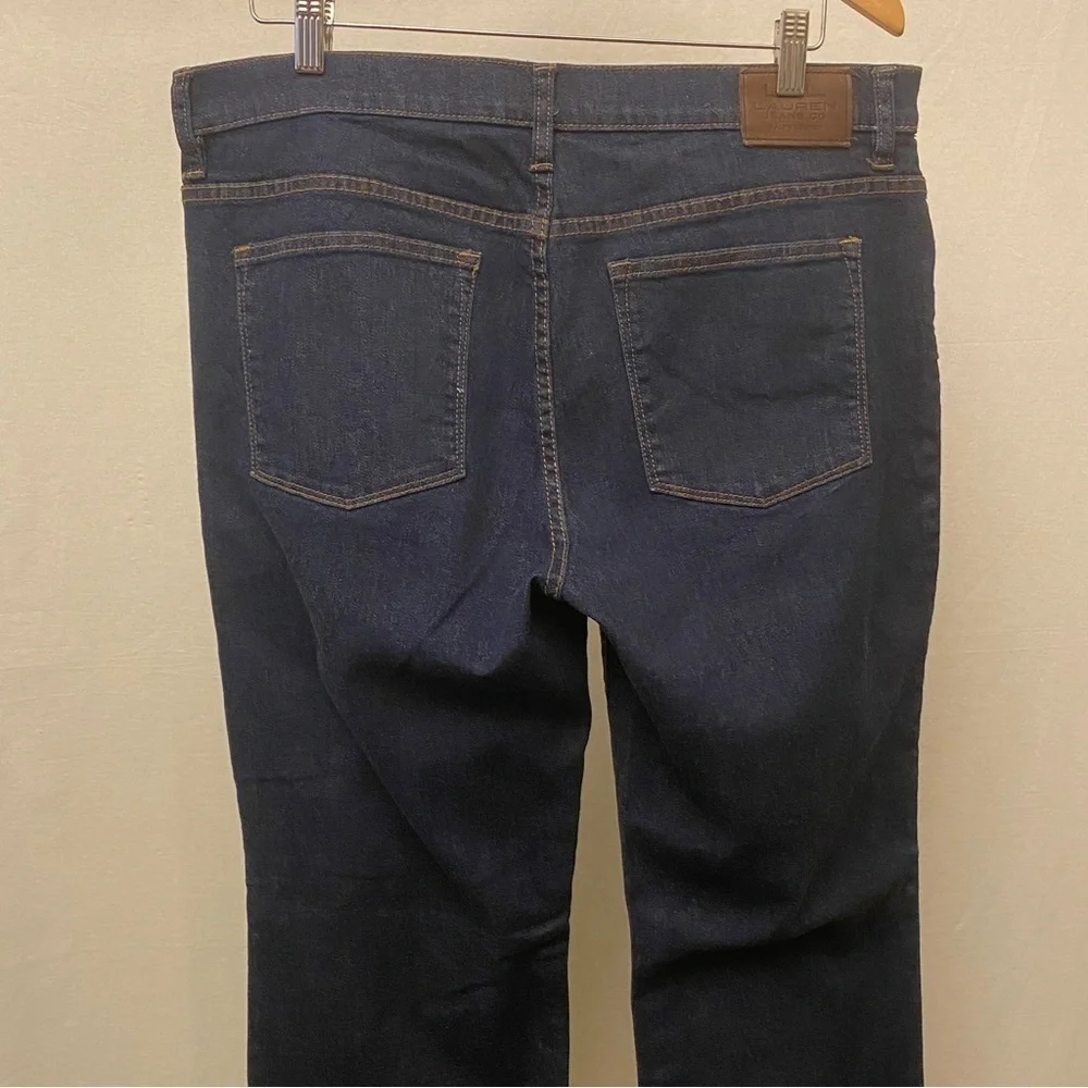 Lauren Ralph Lauren Sz 14 Mid Rise Boot Cut Jeans Women’s Dark Wash Stretch